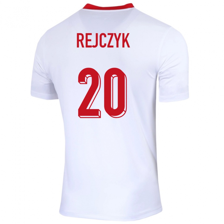 Hombre Camiseta Polonia Filip Rejczyk #20 Blanco 1ª Equipación 24-26 La Camisa México