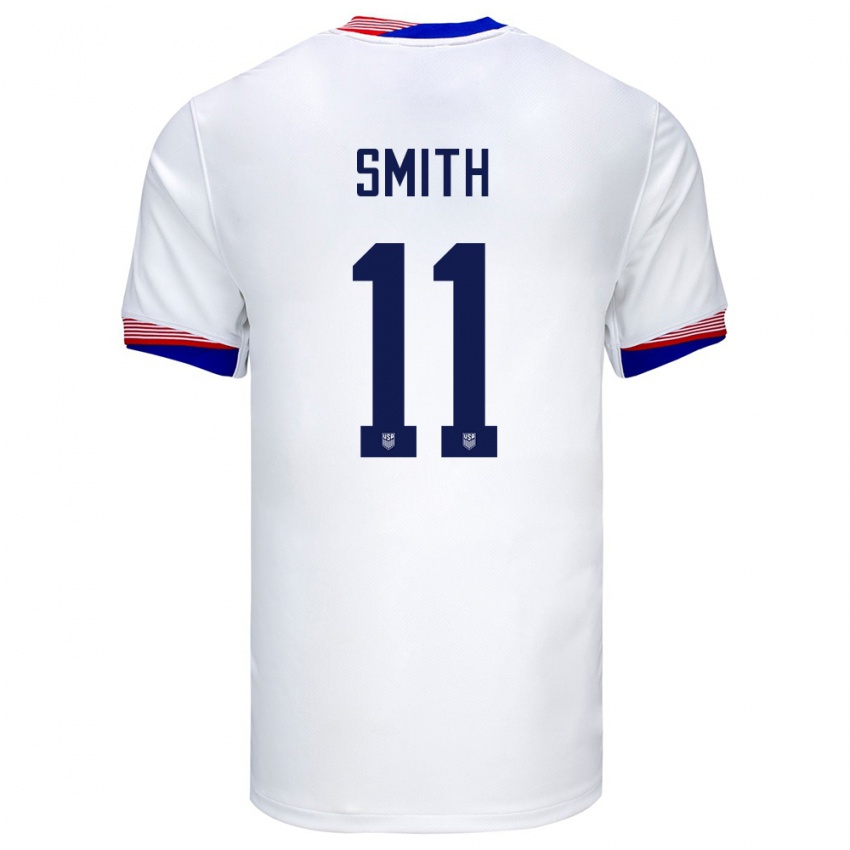 Hombre Camiseta Estados Unidos Sophia Smith #11 Blanco 1ª Equipación 24-26 La Camisa México