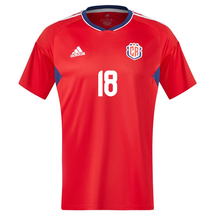 Hombre Camiseta Costa Rica Aaron Cruz #18 Rojo 1ª Equipación 24-26 La Camisa México