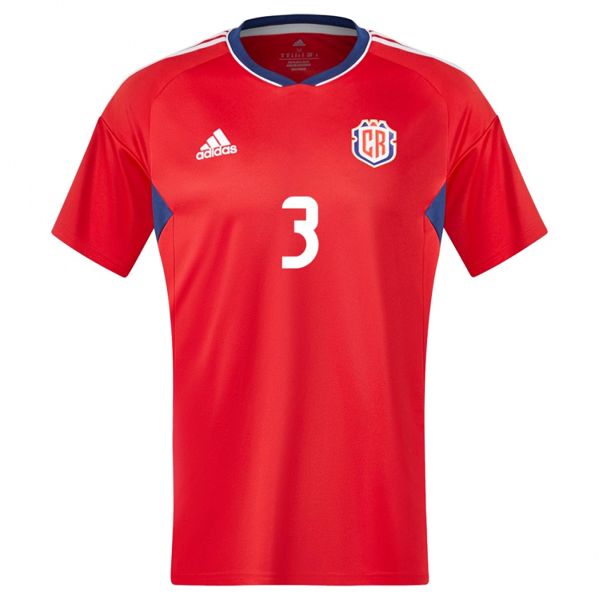 Hombre Camiseta Costa Rica Maria Coto #3 Rojo 1ª Equipación 24-26 La Camisa México