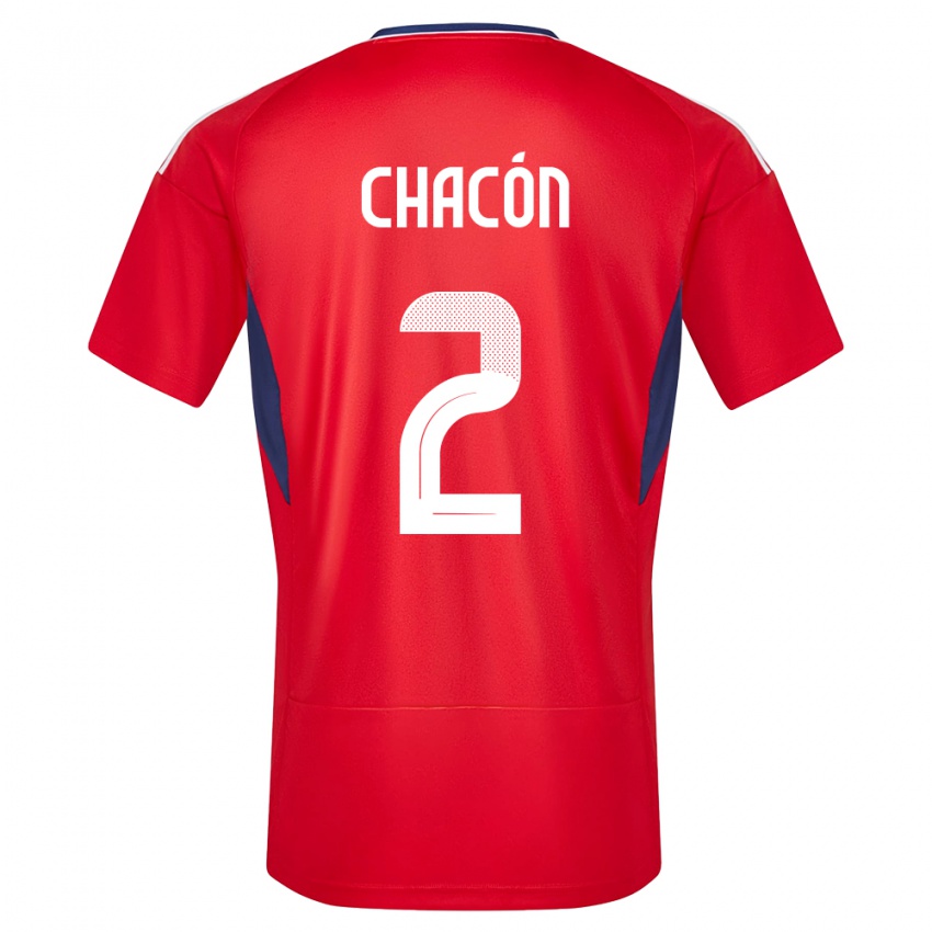 Hombre Camiseta Costa Rica Daniel Chacon #2 Rojo 1ª Equipación 24-26 La Camisa México