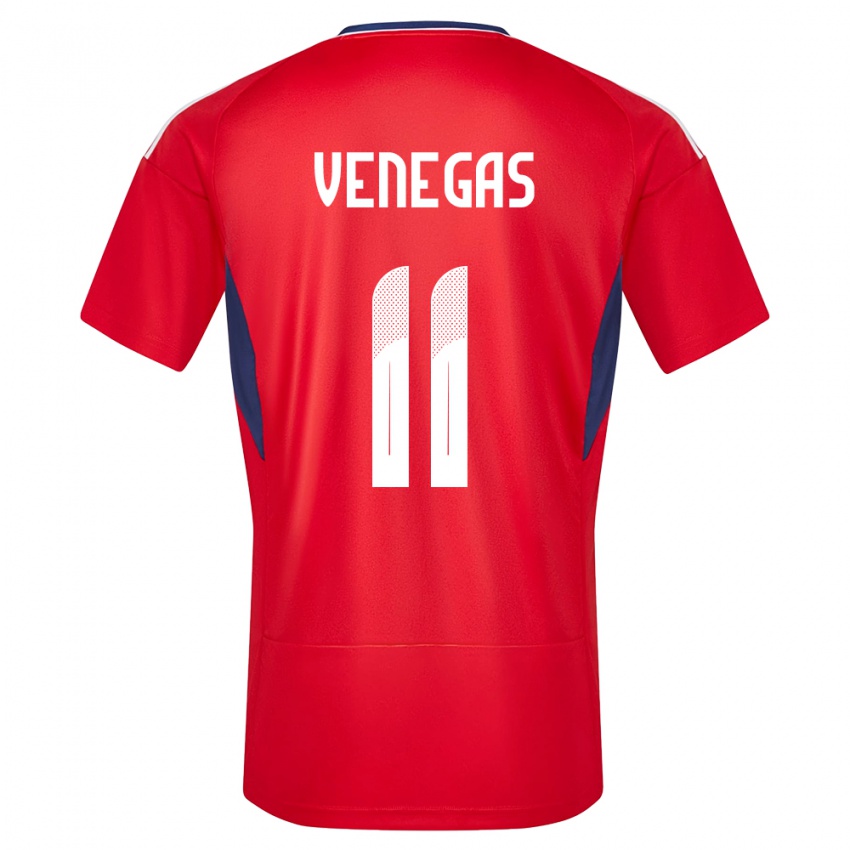 Hombre Camiseta Costa Rica Johan Venegas #11 Rojo 1ª Equipación 24-26 La Camisa México