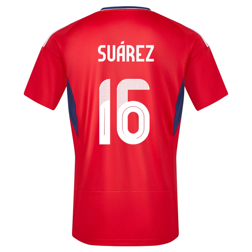 Hombre Camiseta Costa Rica Aaron Suarez #16 Rojo 1ª Equipación 24-26 La Camisa México