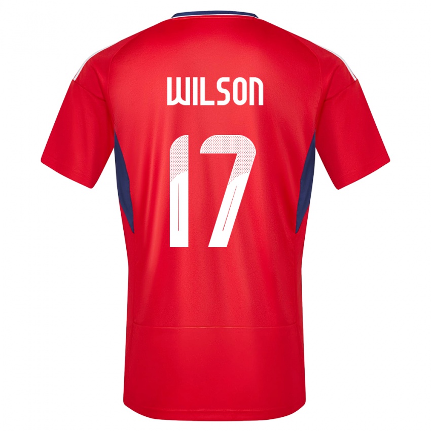 Hombre Camiseta Costa Rica Roan Wilson #17 Rojo 1ª Equipación 24-26 La Camisa México