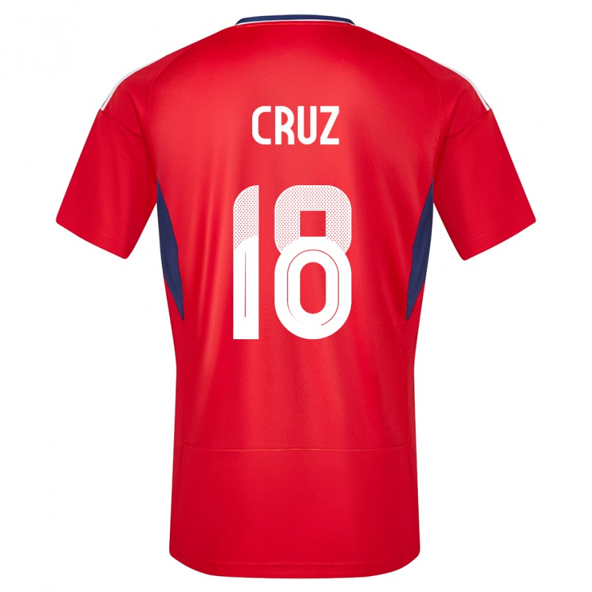 Hombre Camiseta Costa Rica Aaron Cruz #18 Rojo 1ª Equipación 24-26 La Camisa México