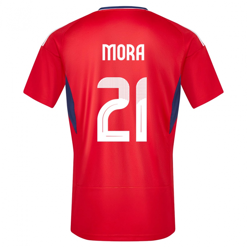 Hombre Camiseta Costa Rica Carlos Mora #21 Rojo 1ª Equipación 24-26 La Camisa México