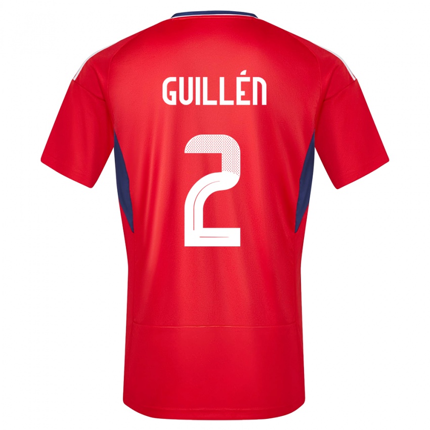 Hombre Camiseta Costa Rica Gabriela Guillen #2 Rojo 1ª Equipación 24-26 La Camisa México