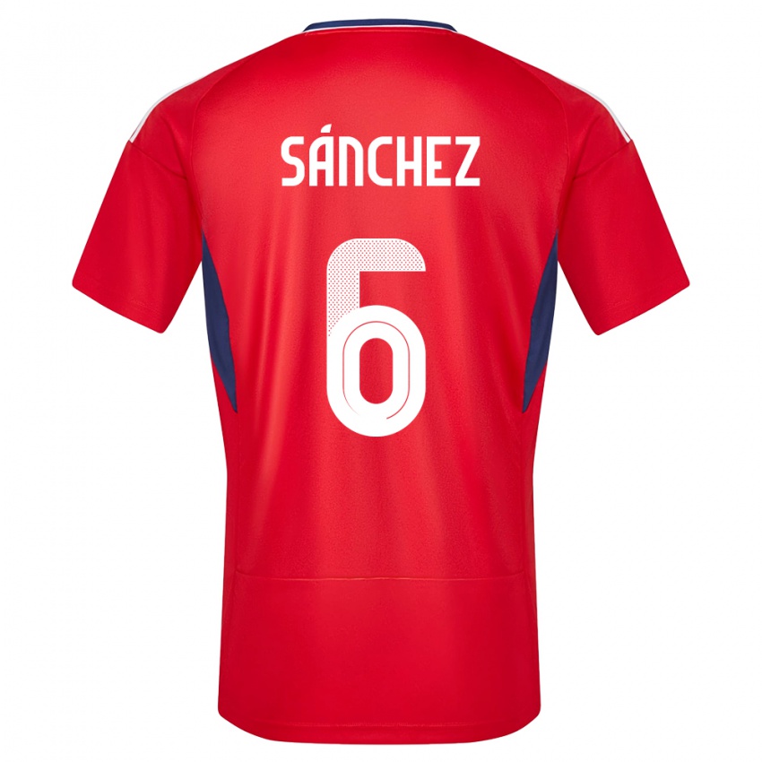 Hombre Camiseta Costa Rica Carol Sanchez #6 Rojo 1ª Equipación 24-26 La Camisa México