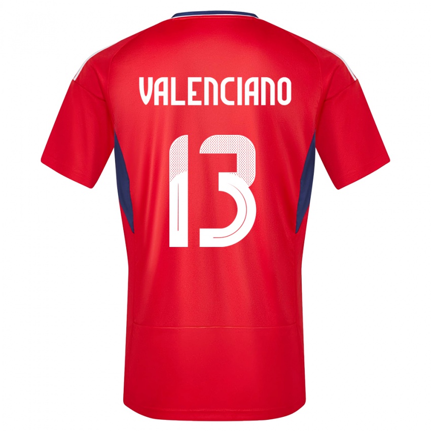 Hombre Camiseta Costa Rica Emilie Valenciano #13 Rojo 1ª Equipación 24-26 La Camisa México