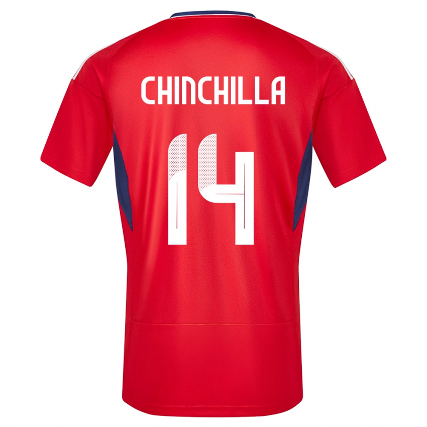 Hombre Camiseta Costa Rica Priscila Chinchilla #14 Rojo 1ª Equipación 24-26 La Camisa México