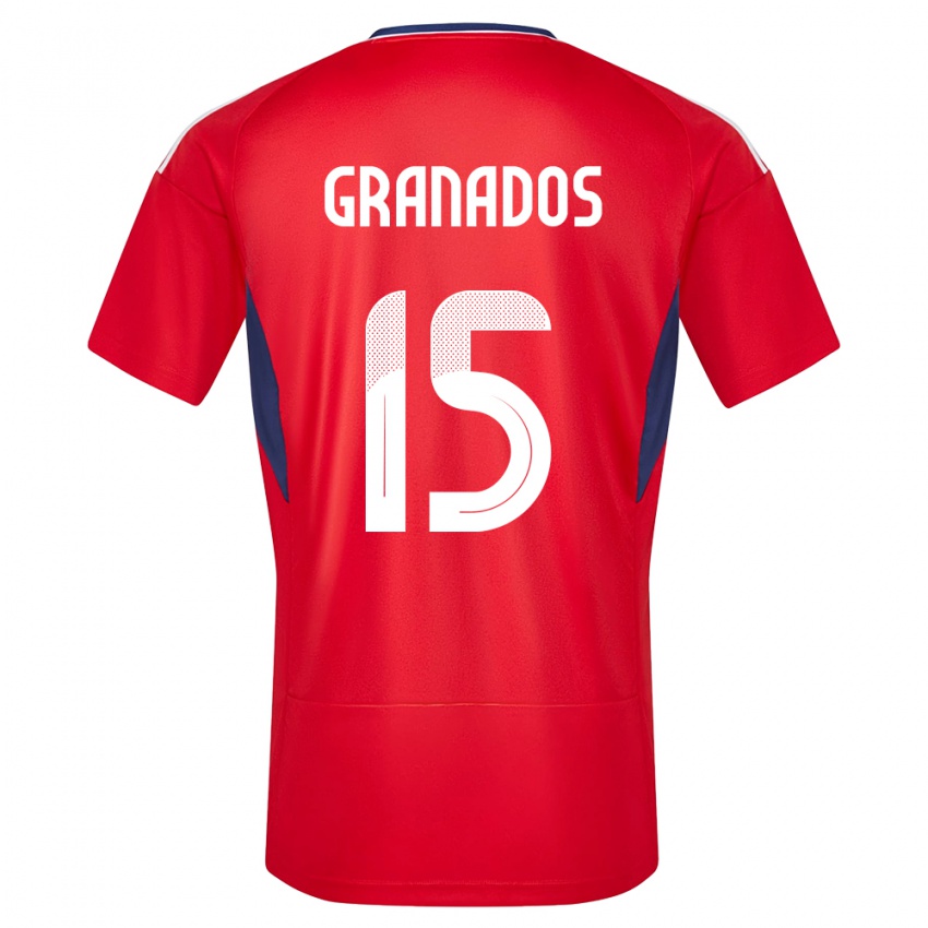 Hombre Camiseta Costa Rica Cristin Granados #15 Rojo 1ª Equipación 24-26 La Camisa México