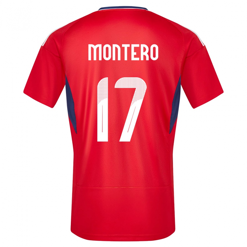 Hombre Camiseta Costa Rica Michelle Montero #17 Rojo 1ª Equipación 24-26 La Camisa México