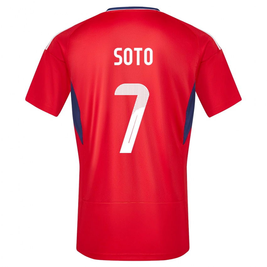 Hombre Camiseta Costa Rica Andrey Soto #7 Rojo 1ª Equipación 24-26 La Camisa México