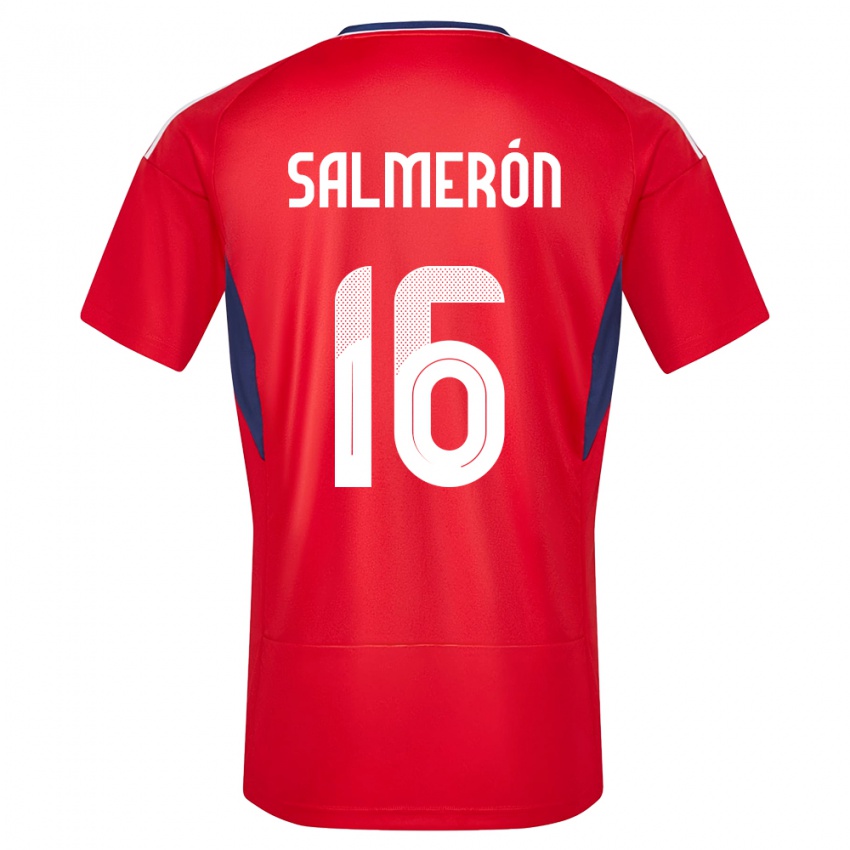 Hombre Camiseta Costa Rica Andrey Salmeron #16 Rojo 1ª Equipación 24-26 La Camisa México