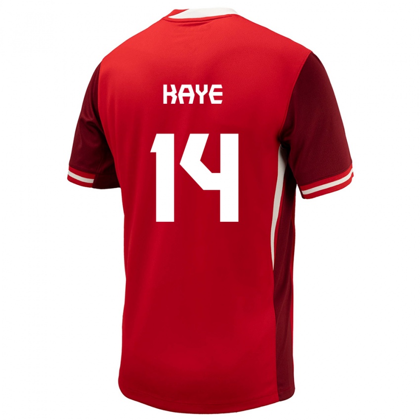 Hombre Camiseta Canadá Mark Anthony Kaye #14 Rojo 1ª Equipación 24-26 La Camisa México