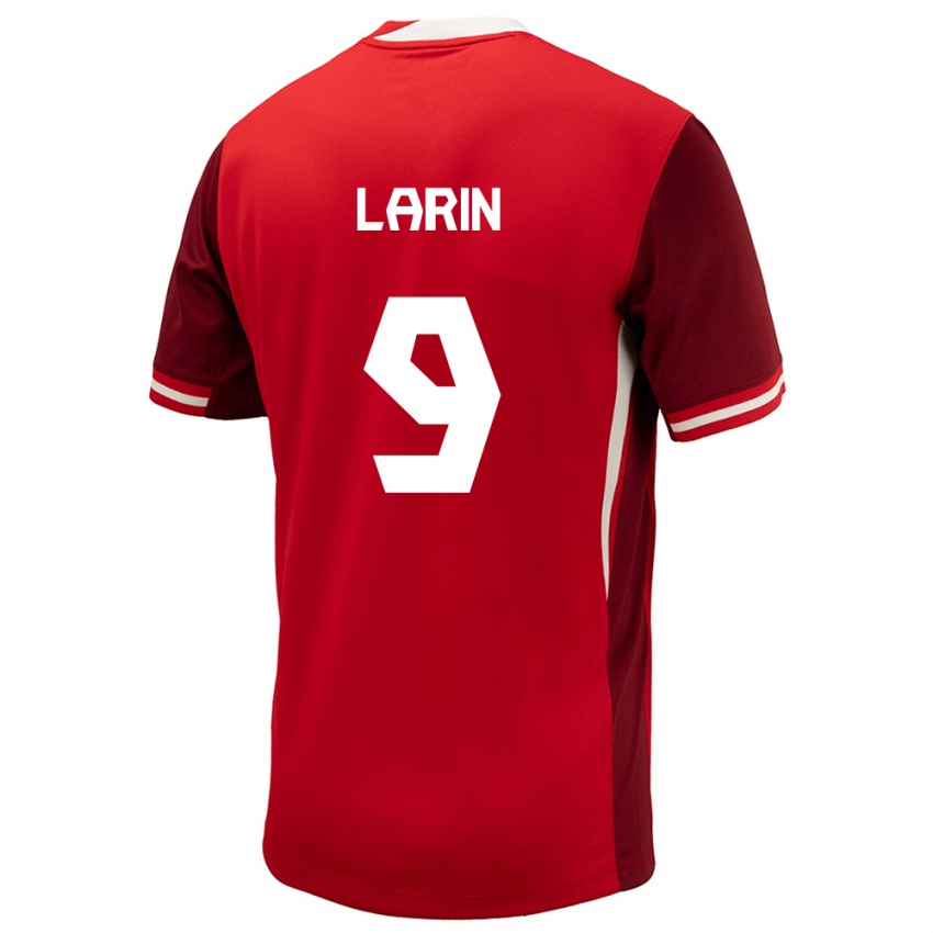 Hombre Camiseta Canadá Cyle Larin #9 Rojo 1ª Equipación 24-26 La Camisa México