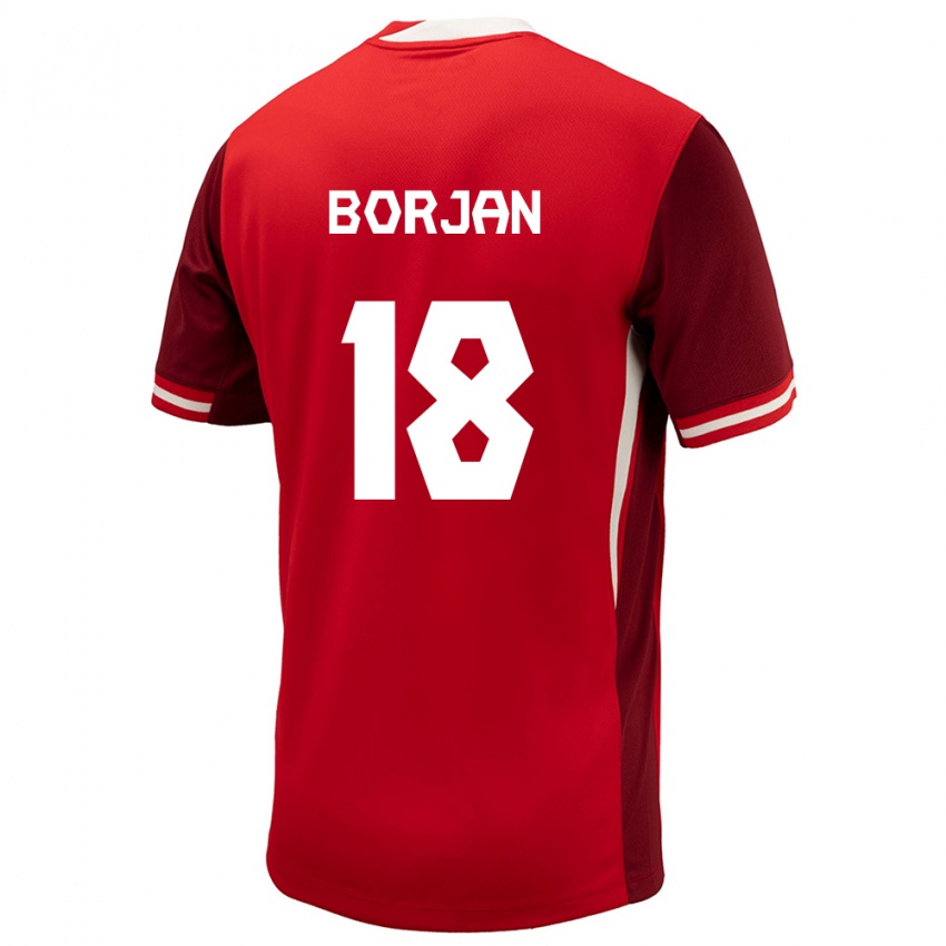 Hombre Camiseta Canadá Milan Borjan #18 Rojo 1ª Equipación 24-26 La Camisa México