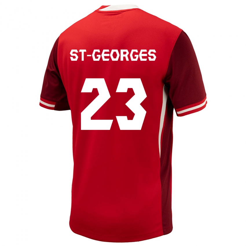 Hombre Camiseta Canadá Bianca St Georges #23 Rojo 1ª Equipación 24-26 La Camisa México