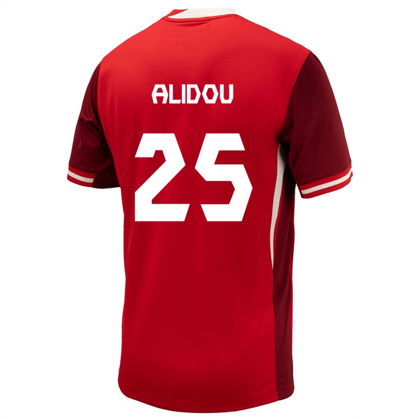 Hombre Camiseta Canadá Marie-Yasmine Alidou #25 Rojo 1ª Equipación 24-26 La Camisa México