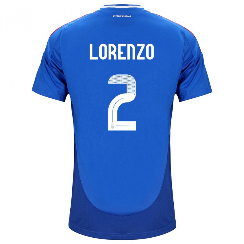 Hombre Camiseta Italia Giovanni Di Lorenzo #2 Azul 1ª Equipación 24-26 La Camisa México