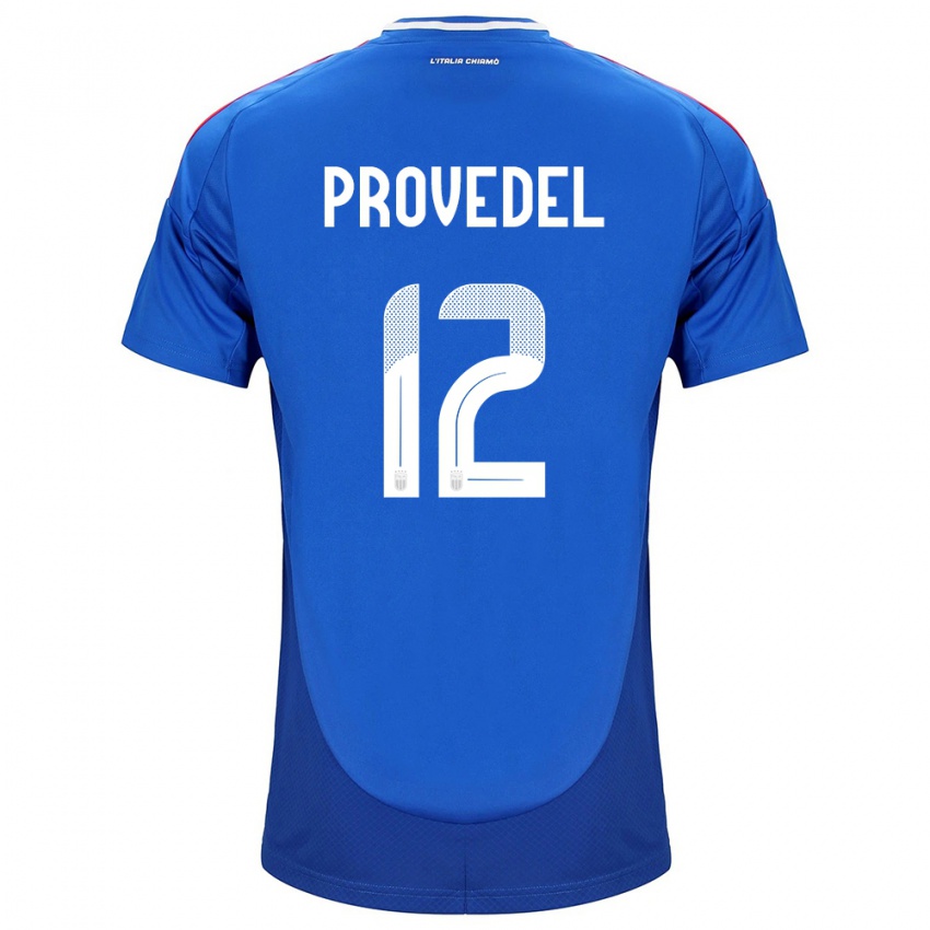 Hombre Camiseta Italia Ivan Provedel #12 Azul 1ª Equipación 24-26 La Camisa México