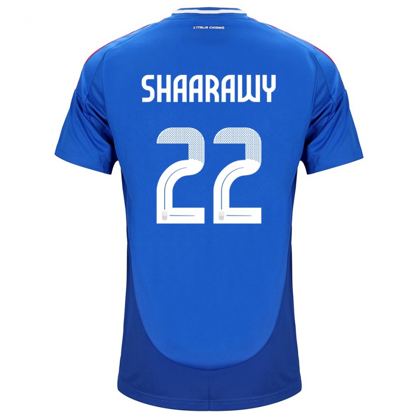 Hombre Camiseta Italia Stephan El Shaarawy #22 Azul 1ª Equipación 24-26 La Camisa México