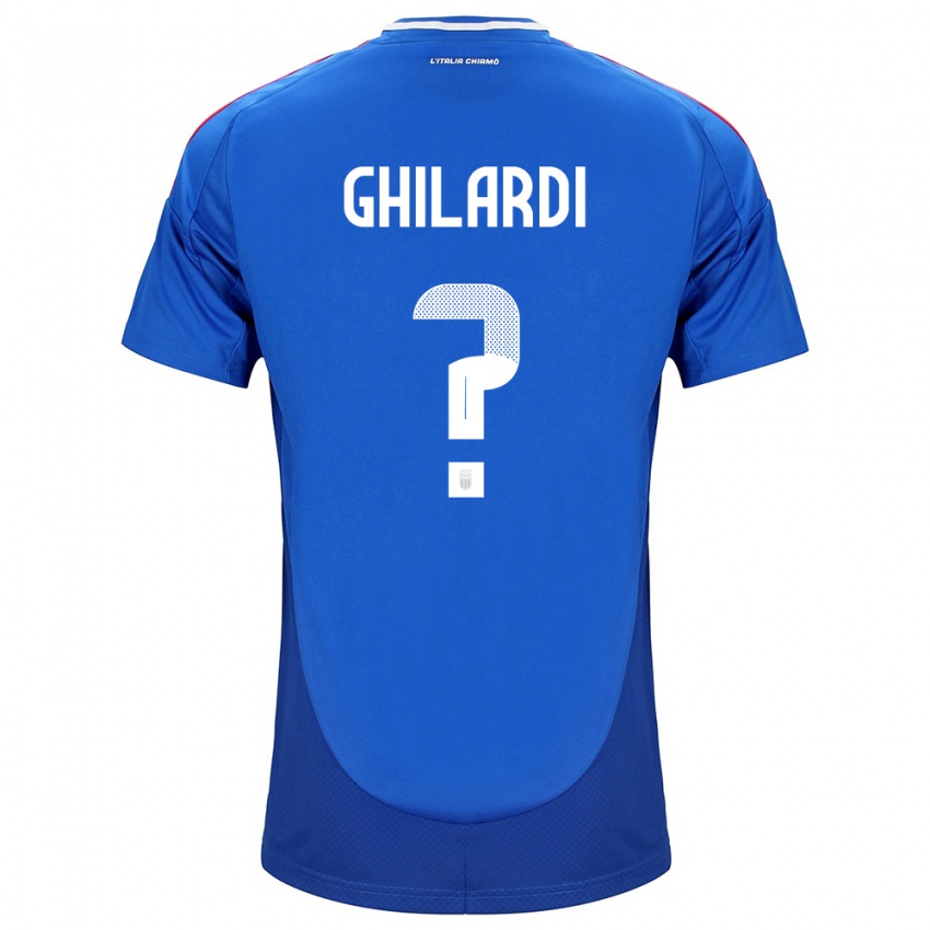 Hombre Camiseta Italia Daniele Ghilardi #0 Azul 1ª Equipación 24-26 La Camisa México