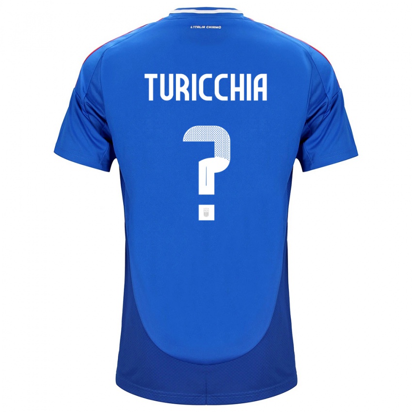 Hombre Camiseta Italia Riccardo Turicchia #0 Azul 1ª Equipación 24-26 La Camisa México