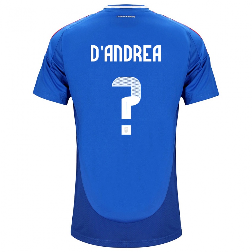 Hombre Camiseta Italia Luca D'andrea #0 Azul 1ª Equipación 24-26 La Camisa México