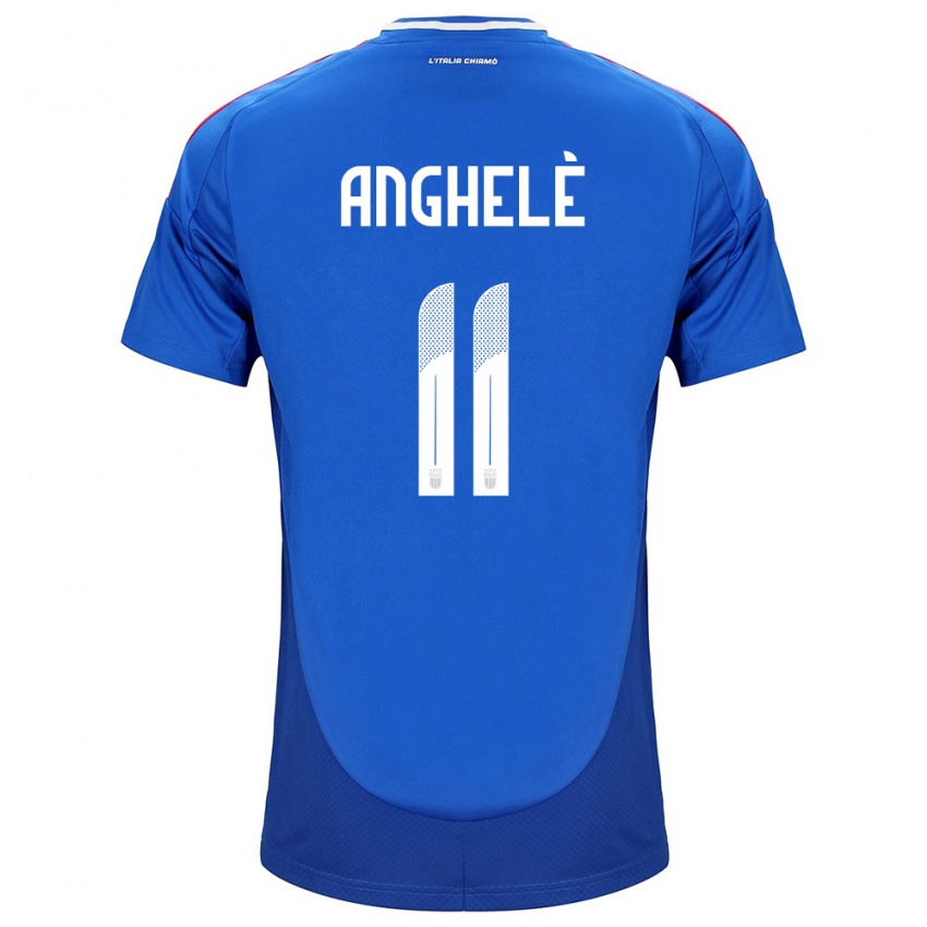 Hombre Camiseta Italia Lorenzo Anghelè #11 Azul 1ª Equipación 24-26 La Camisa México