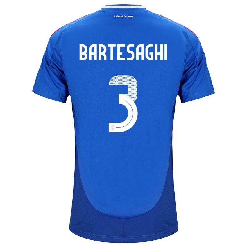 Hombre Camiseta Italia Davide Bartesaghi #3 Azul 1ª Equipación 24-26 La Camisa México