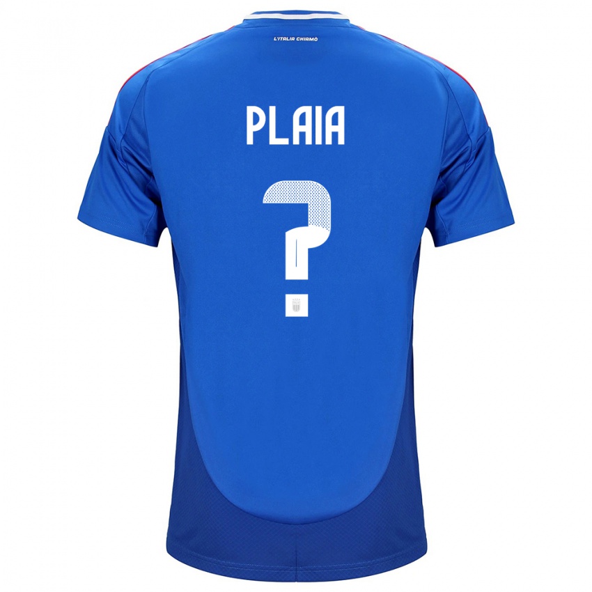 Hombre Camiseta Italia Matteo Plaia #0 Azul 1ª Equipación 24-26 La Camisa México