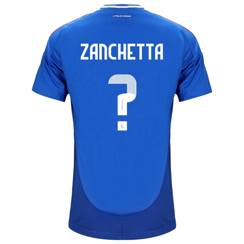 Hombre Camiseta Italia Mattia Zanchetta #0 Azul 1ª Equipación 24-26 La Camisa México