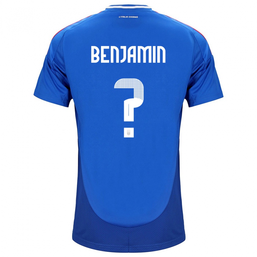 Hombre Camiseta Italia Emanuel Benjamin #0 Azul 1ª Equipación 24-26 La Camisa México