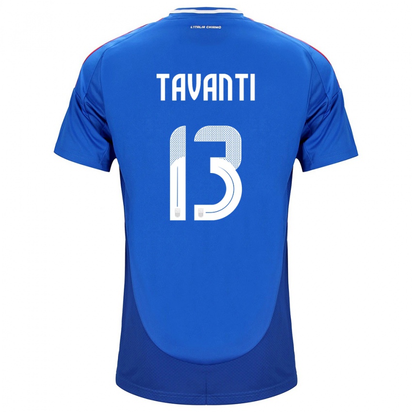 Hombre Camiseta Italia Samuele Tavanti #13 Azul 1ª Equipación 24-26 La Camisa México