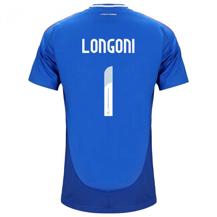 Hombre Camiseta Italia Alessandro Longoni #1 Azul 1ª Equipación 24-26 La Camisa México