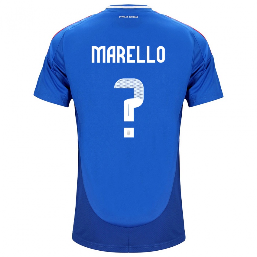 Hombre Camiseta Italia Mattia Marello #0 Azul 1ª Equipación 24-26 La Camisa México