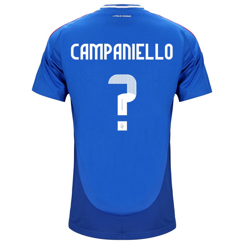 Hombre Camiseta Italia Thomas Campaniello #0 Azul 1ª Equipación 24-26 La Camisa México