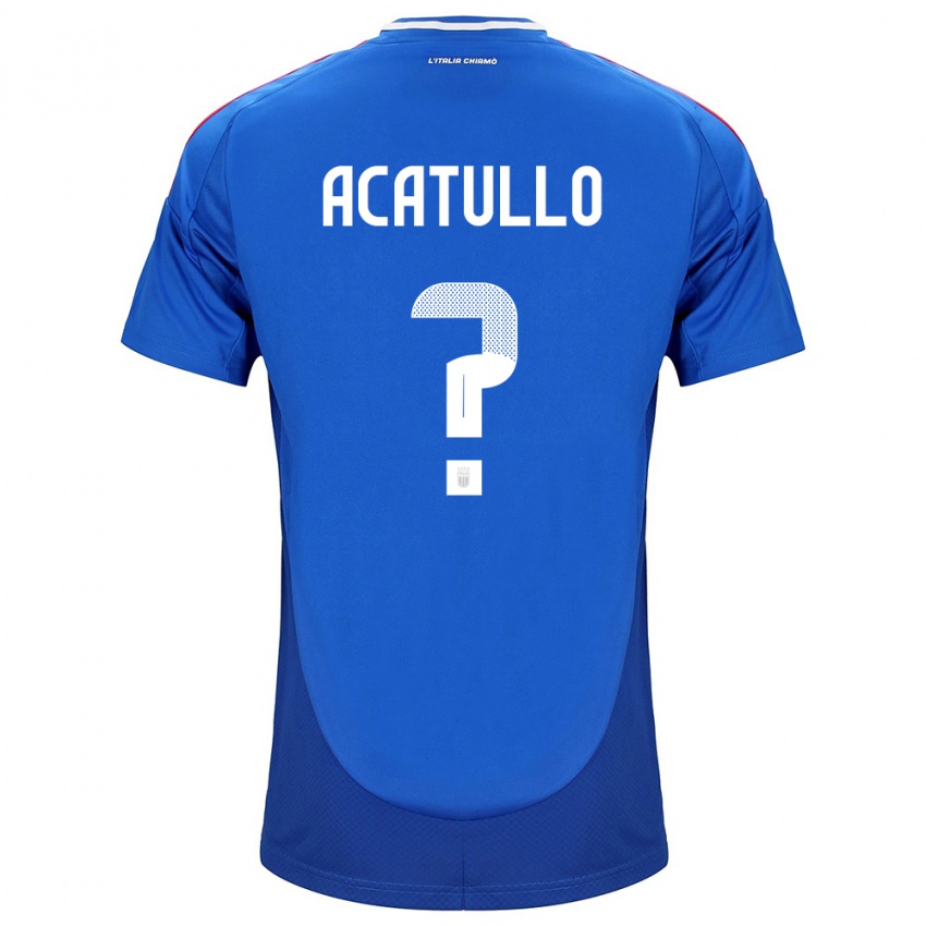 Hombre Camiseta Italia Cristian Acatullo #0 Azul 1ª Equipación 24-26 La Camisa México