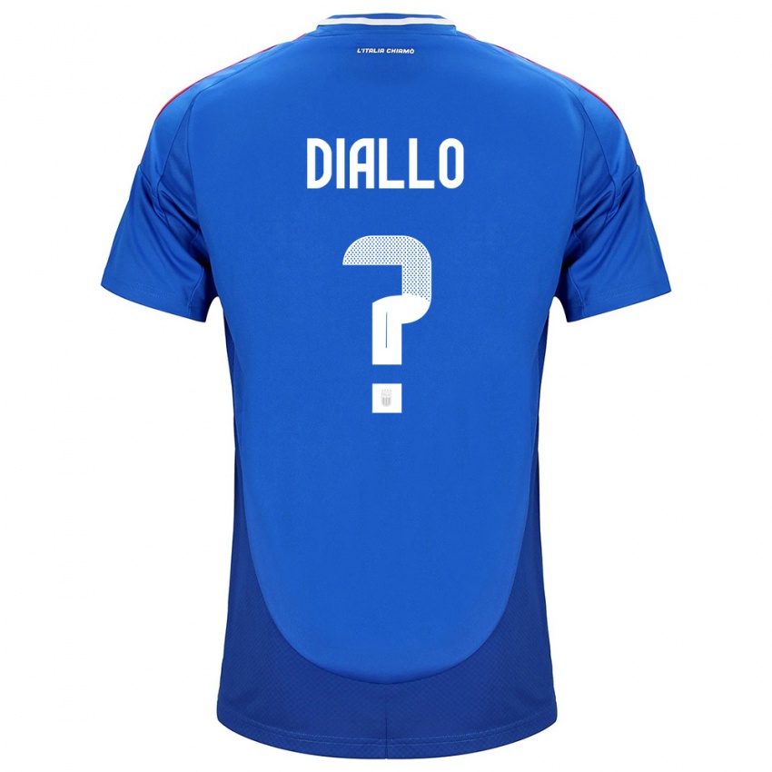 Hombre Camiseta Italia Djibril Diallo #0 Azul 1ª Equipación 24-26 La Camisa México