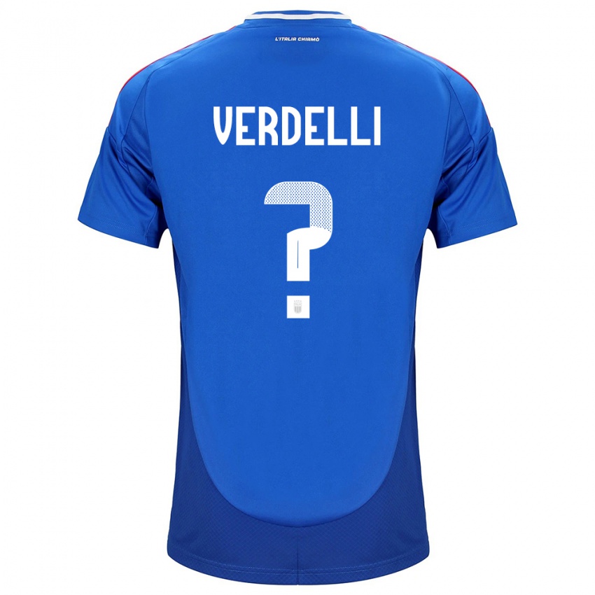 Hombre Camiseta Italia Davide Verdelli #0 Azul 1ª Equipación 24-26 La Camisa México