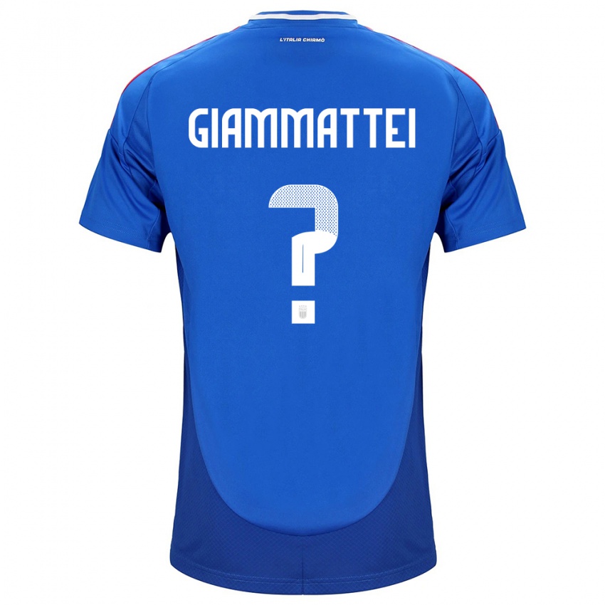 Hombre Camiseta Italia Gioele Giammattei #0 Azul 1ª Equipación 24-26 La Camisa México