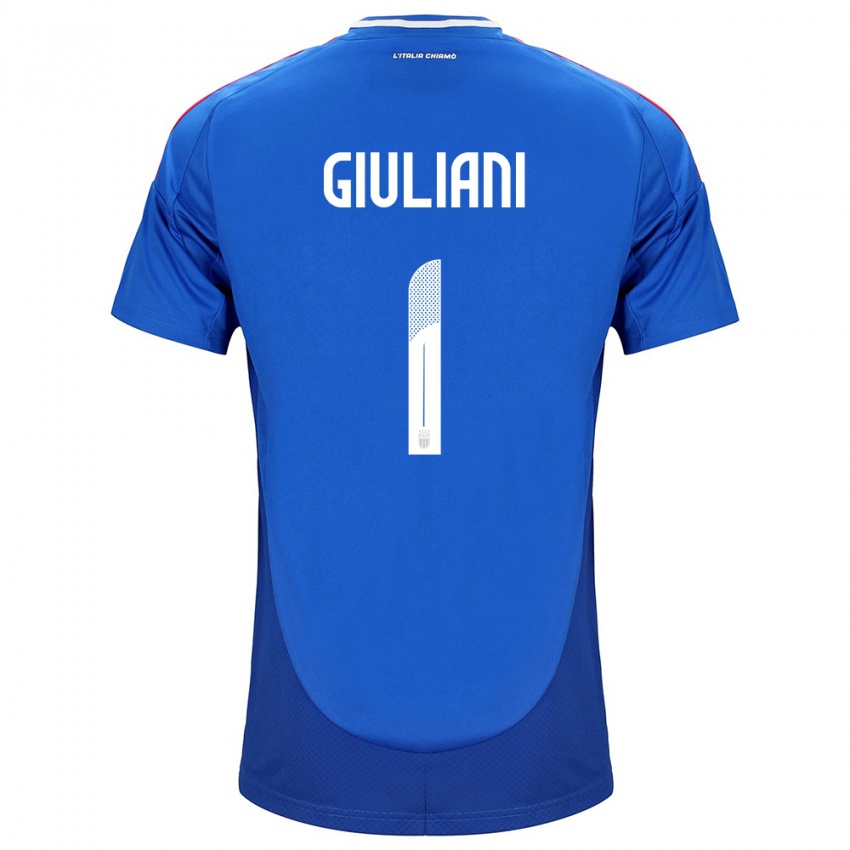 Hombre Camiseta Italia Laura Giuliani #1 Azul 1ª Equipación 24-26 La Camisa México