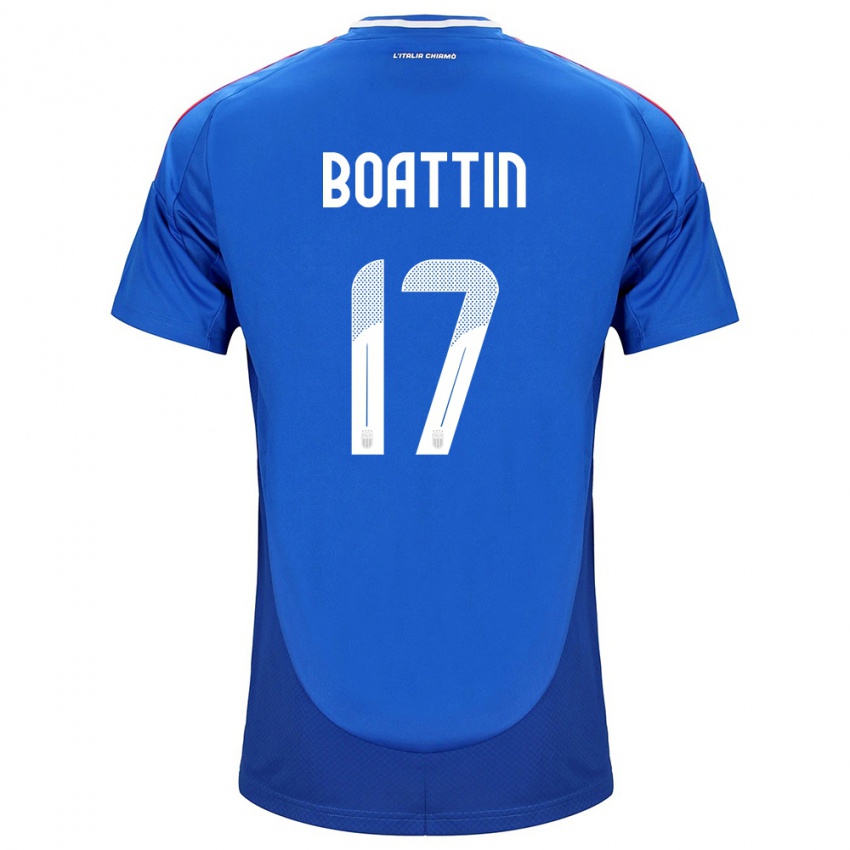 Hombre Camiseta Italia Lisa Boattin #17 Azul 1ª Equipación 24-26 La Camisa México