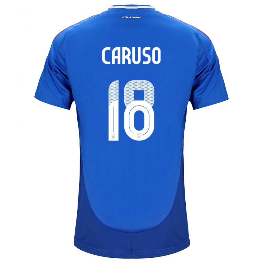 Hombre Camiseta Italia Arianna Caruso #18 Azul 1ª Equipación 24-26 La Camisa México