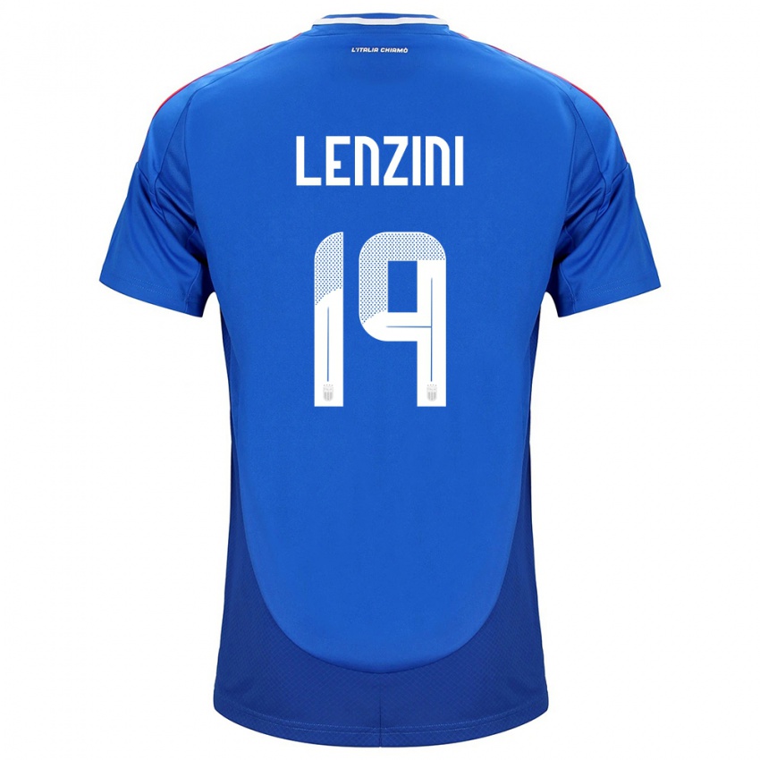 Hombre Camiseta Italia Martina Lenzini #19 Azul 1ª Equipación 24-26 La Camisa México