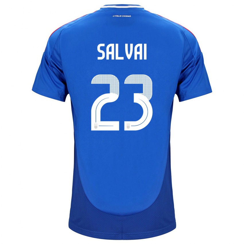 Hombre Camiseta Italia Cecilia Salvai #23 Azul 1ª Equipación 24-26 La Camisa México