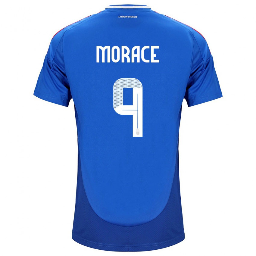 Hombre Camiseta Italia Carolina Morace #9 Azul 1ª Equipación 24-26 La Camisa México