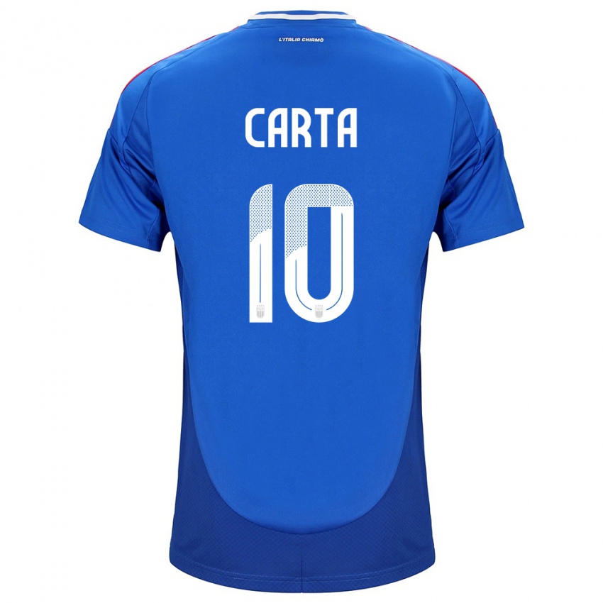 Hombre Camiseta Italia Antonella Carta #10 Azul 1ª Equipación 24-26 La Camisa México