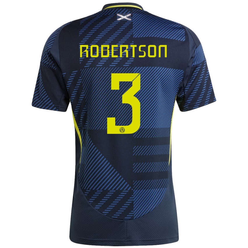 Hombre Camiseta Escocia Andrew Robertson #3 Azul Oscuro 1ª Equipación 24-26 La Camisa México